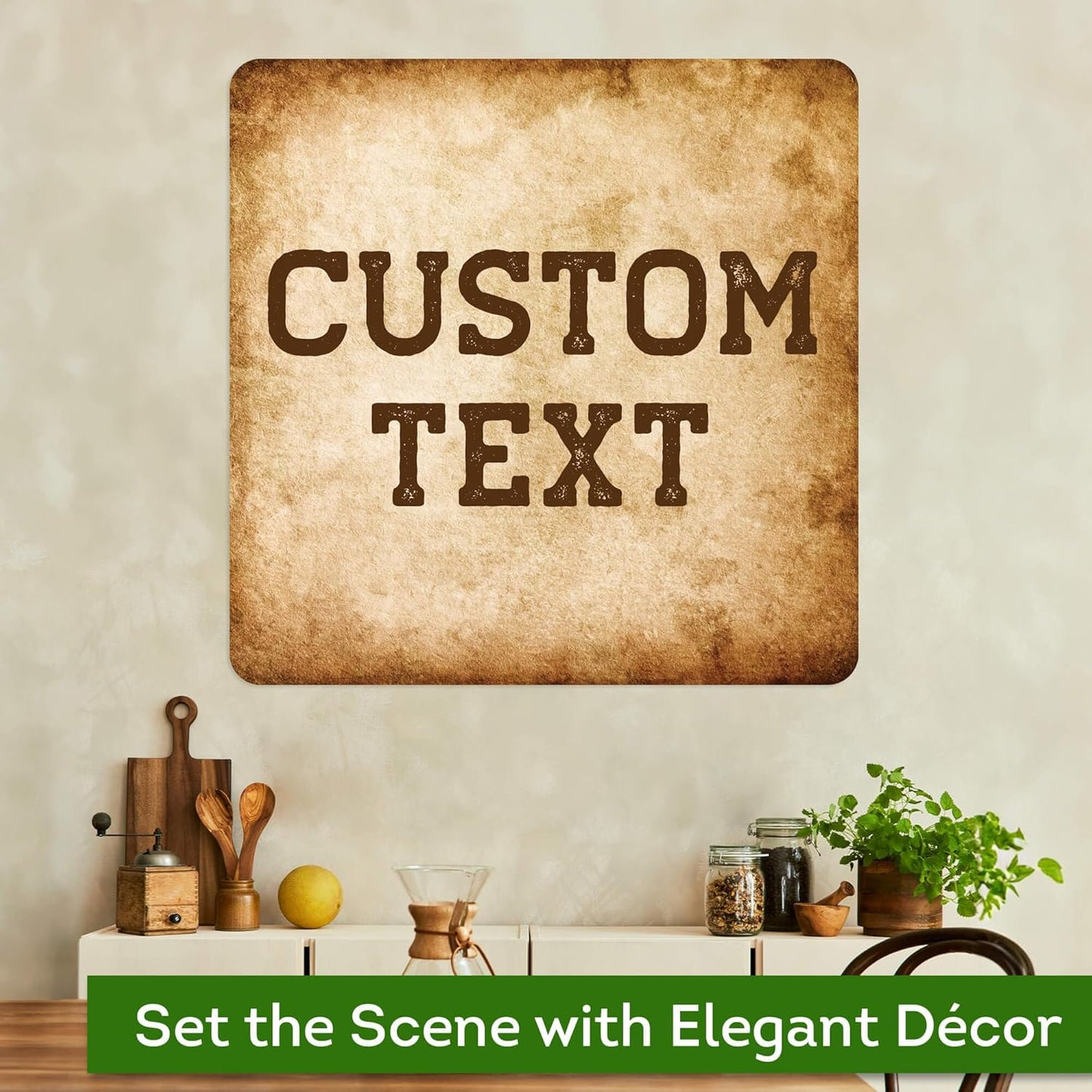 Custom Sign, Custom Street Sign, 11 Font Colors, 13 Font Styles, 4 Hole Options, 22 Sizes, 30x30 Inches, Rust Free DiBound, Fade Resistant, Made in USA by My Sign Center (Vintage)