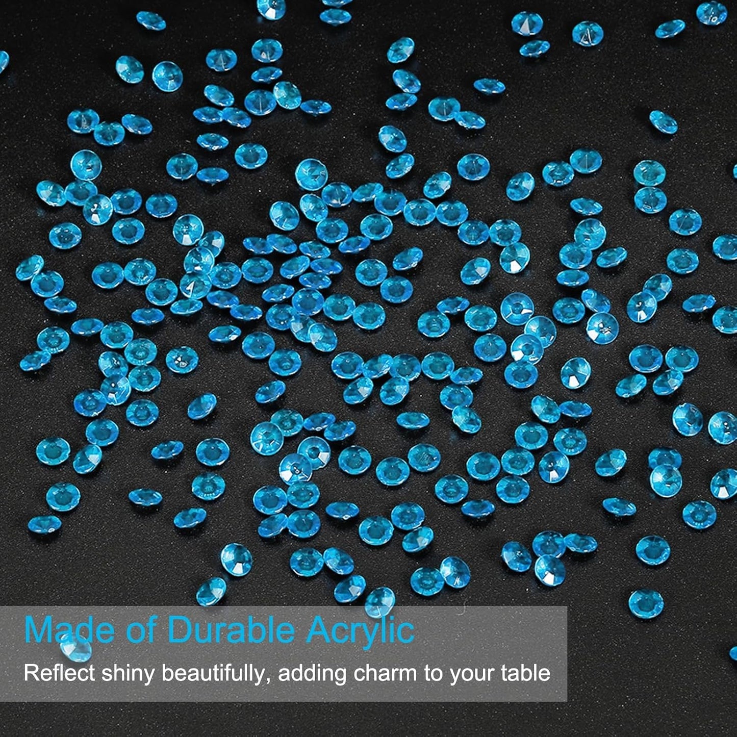 PATIKIL 4000 Pcs Wedding Table Scatter Confetti Crystals 6mm Acrylic Diamonds Vase Fillers Gems for Table Centerpiece Decorations Party Vase Beads, Blue