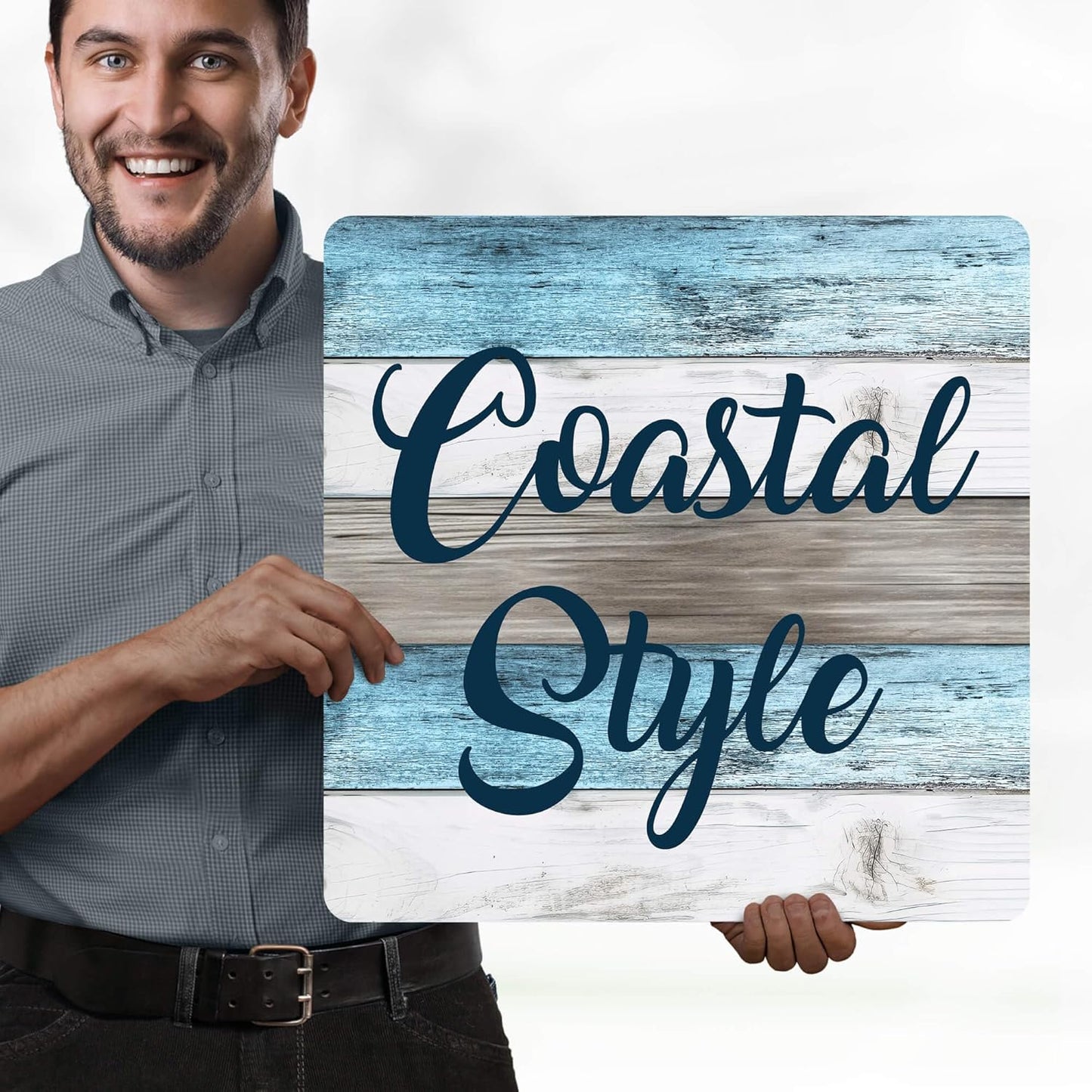 Custom Sign, Custom Street Sign, 11 Font Colors, 13 Font Styles, 4 Hole Options, 22 Sizes, 18x18 Inches, Rust Free DiBound, Fade Resistant, Made in USA by My Sign Center (Coastal)