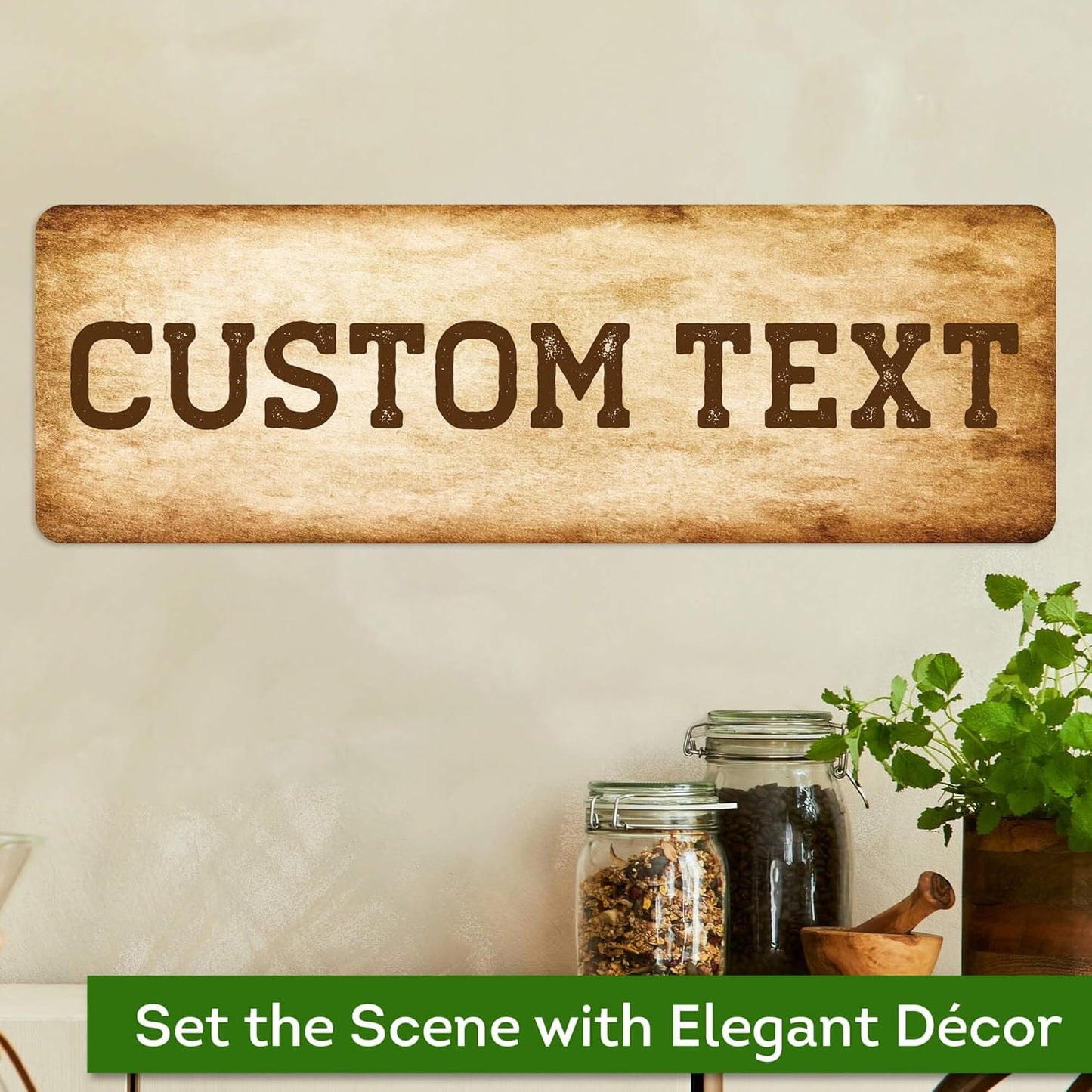 Custom Sign, Custom Street Sign, 11 Font Colors, 13 Font Styles, 4 Hole Options, 22 Sizes, 6x18 Inches, Rust Free DiBound, Fade Resistant, Made in USA by My Sign Center (Vintage)