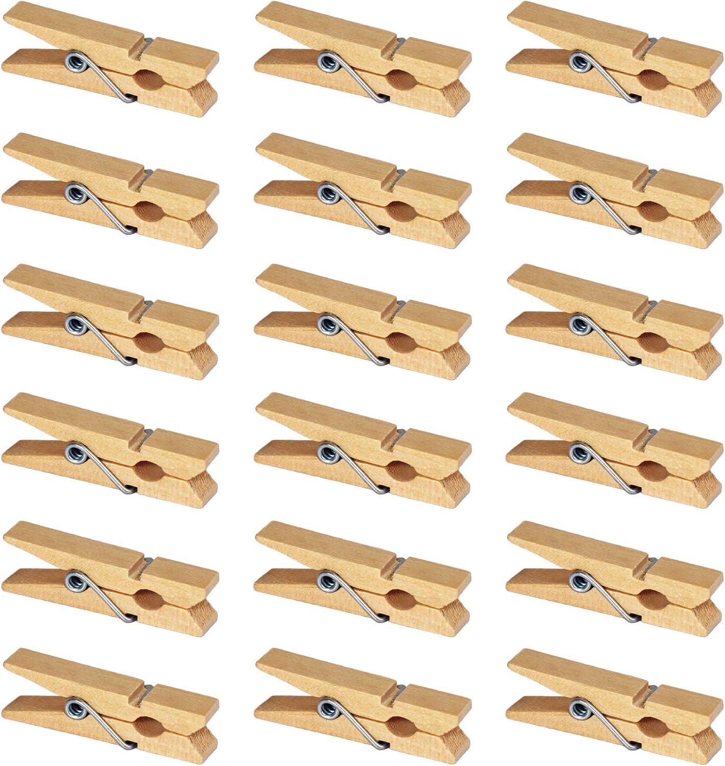 Mini Natural Wooden Clothespins, 60pcs, 1.4 Inch Photo Paper Peg Pin Craft Clips for Scrapbooking, Arts & Crafts, Hanging Photos (60pc Natural)
