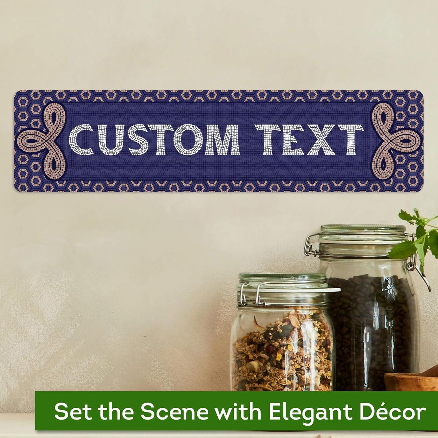 Custom Sign, Custom Street Sign, 11 Font Colors, 13 Font Styles, 4 Hole Options, 22 Sizes, 3x12 Inches, Rust Free DiBound, Fade Resistant, Made in USA by My Sign Center (Fauxsaic 1)