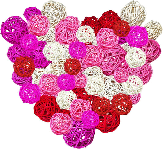 Valentine's Day Rattan Balls 36pcs Decoration for Home Decoration Valentine's Day Decoration