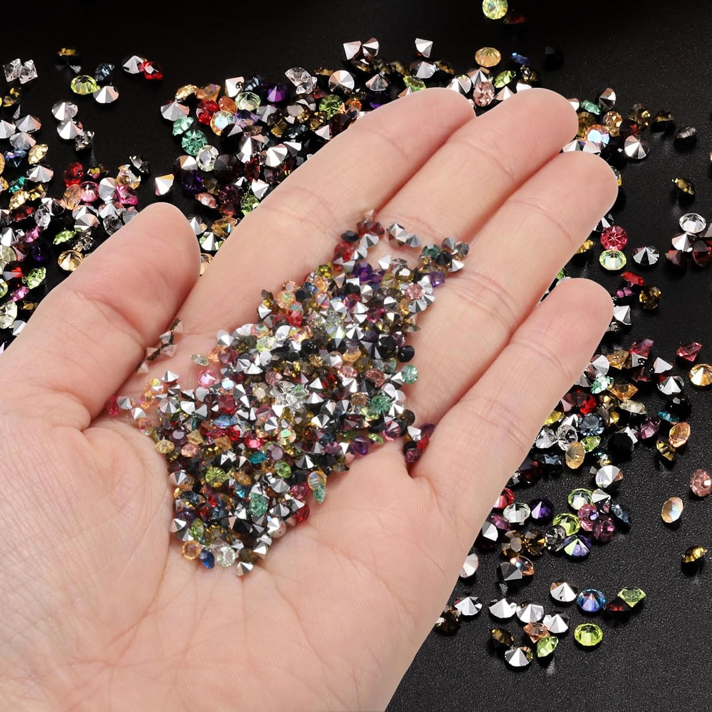 PATIKIL 14000Pcs Wedding Table Scatter Confetti Crystals 3mm Acrylic Diamonds Vase Fillers Gems for Table Centerpiece Decorations Bridal Shower Party, Blue AB