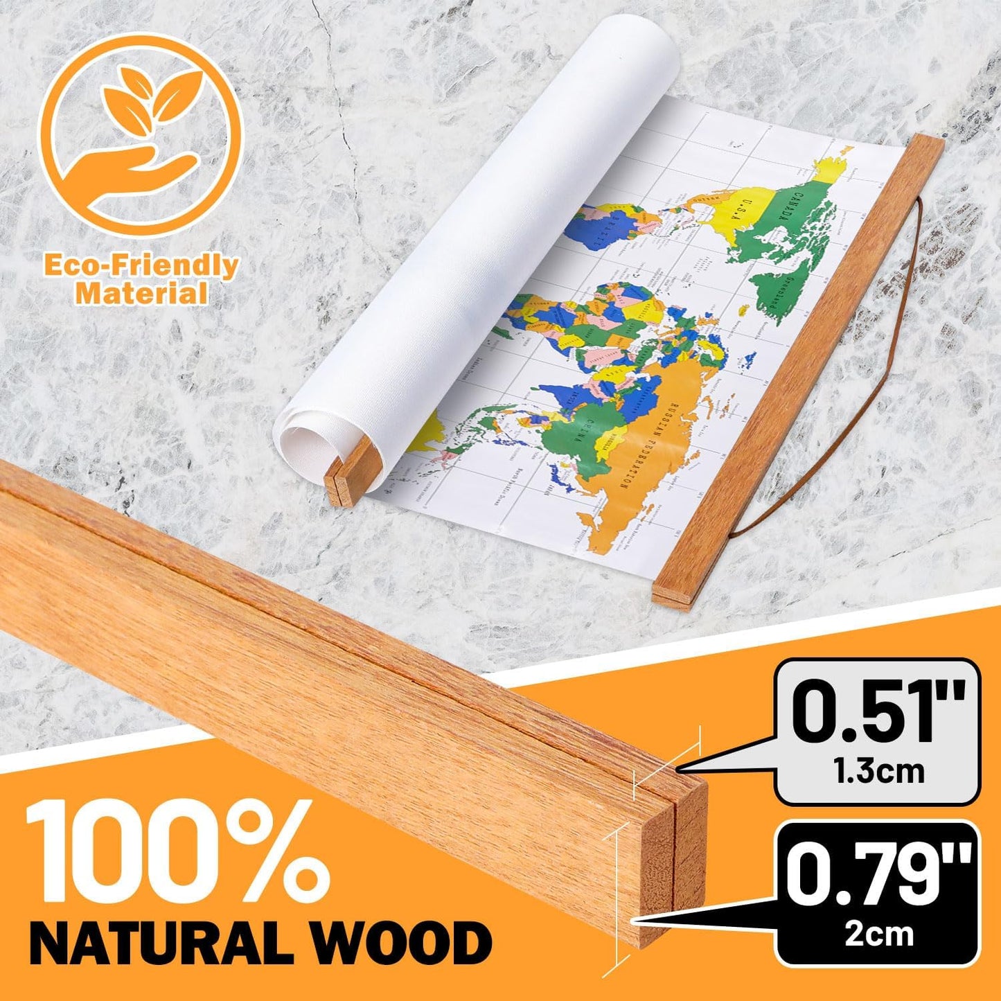 30x20 30x40 30x30 Poster Frame, Magnetic Light Wood Wooden Frame Hanger for Photo Picutre Canvas Artwork Art Print Wall Hanging (1 Pack, 30", Teak Color)