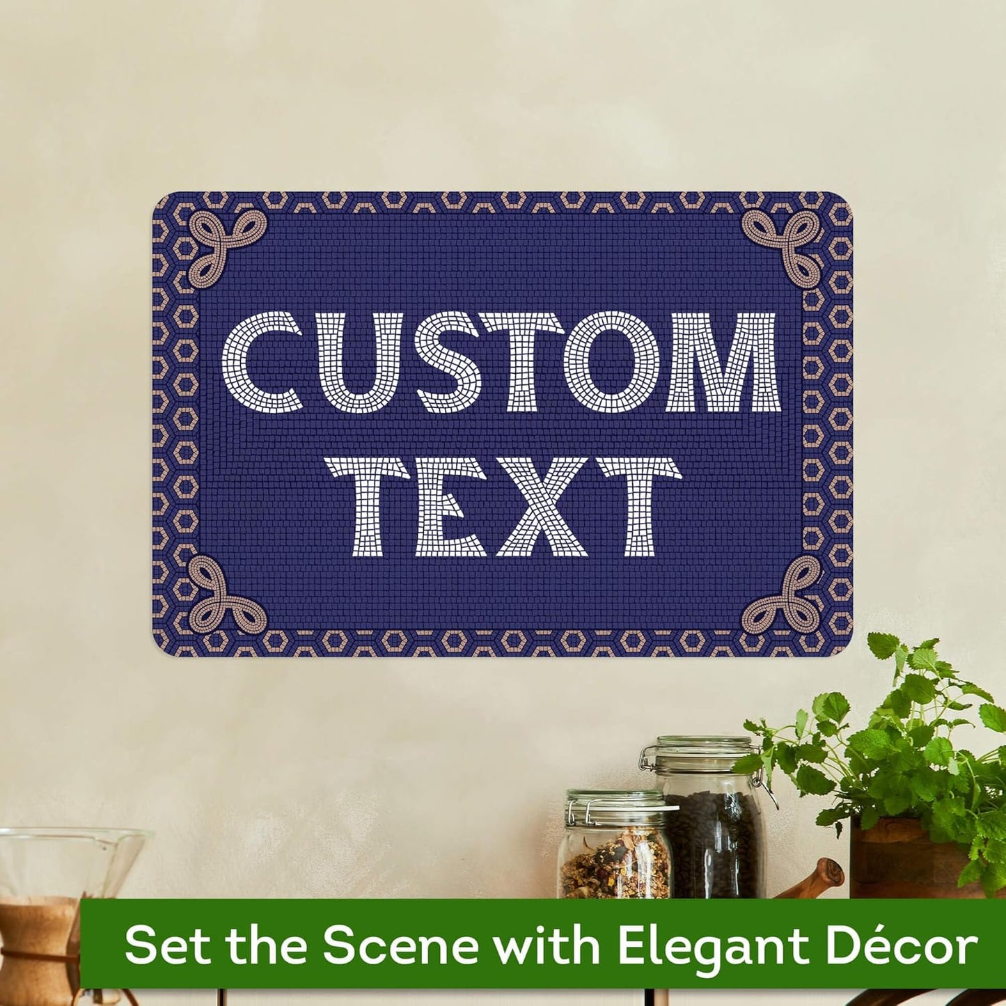 Custom Sign, Custom Street Sign, 11 Font Colors, 13 Font Styles, 4 Hole Options, 22 Sizes, 12x18 Inches, Rust Free DiBound, Fade Resistant, Made in USA by My Sign Center (Fauxsaic 1)