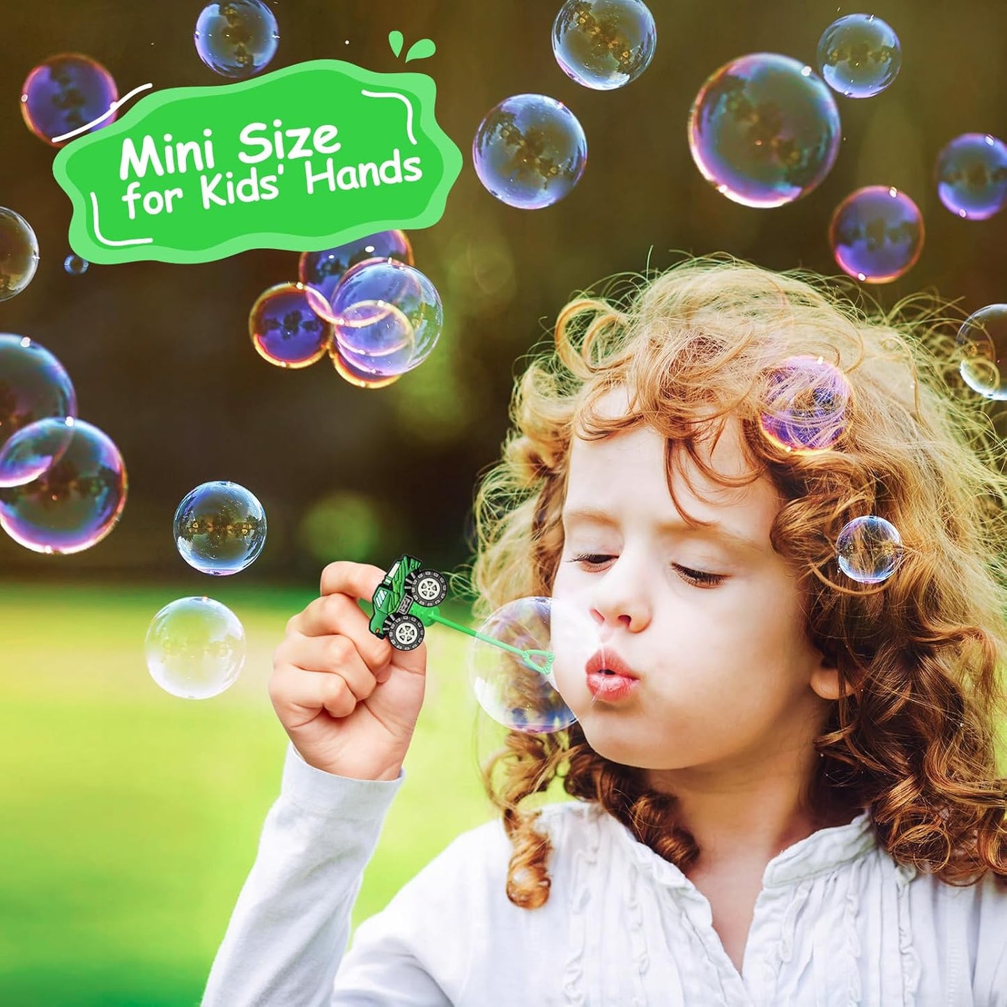 AMFZON 24Pcs Monster Truck Party Favors Bubble Wands for Kids, Truck Big Cars Mini Bubbles Wand Toys, Monster Truck Birthday Party Supplies Goodie Gift Bag Stuffers Pinata Classroom Prizes