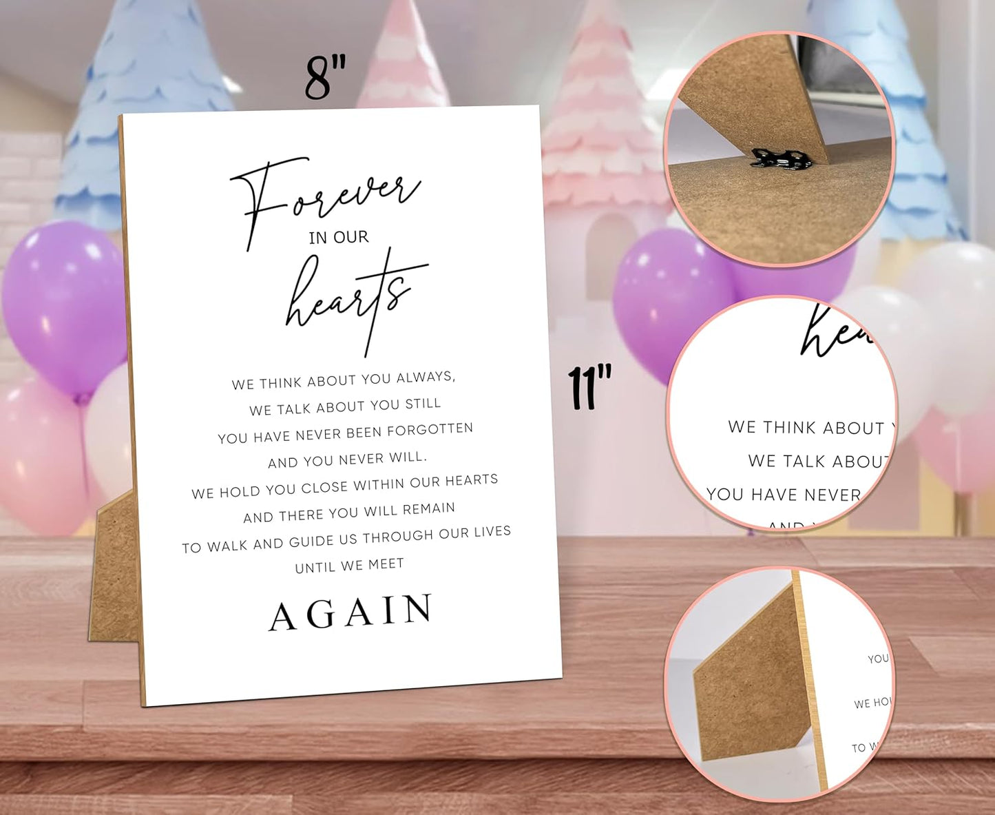 Funeral Sign, 8x11 White Minimalist Style Loss of Loved One Memorial Sign, Funeral Decorations, Wedding Table Decor, Memorial Gifts For Loss of Loved One, Sympathy Gift, Bereavement Gifts -13