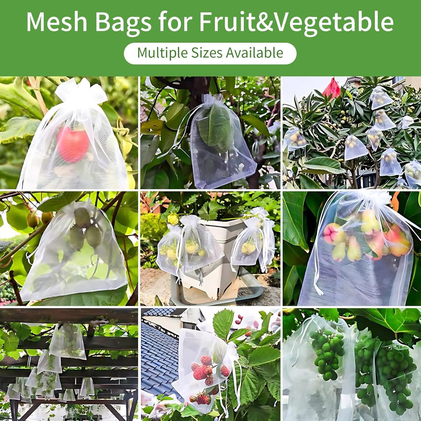 50 Pcs White Organza Bags 5x7 Inch, Small Mesh Bags Drawstring Gift Bags Party Favor Bags for Jewelry Candy Christmas