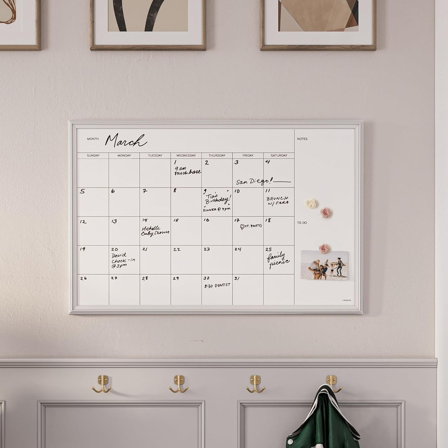 U Brands Mini Flower Fashion Small Magnet Set, Pink and Cream, 12 Count, Office Supplies for Classroom or Office Decor, Cute Magnets for Whiteboard