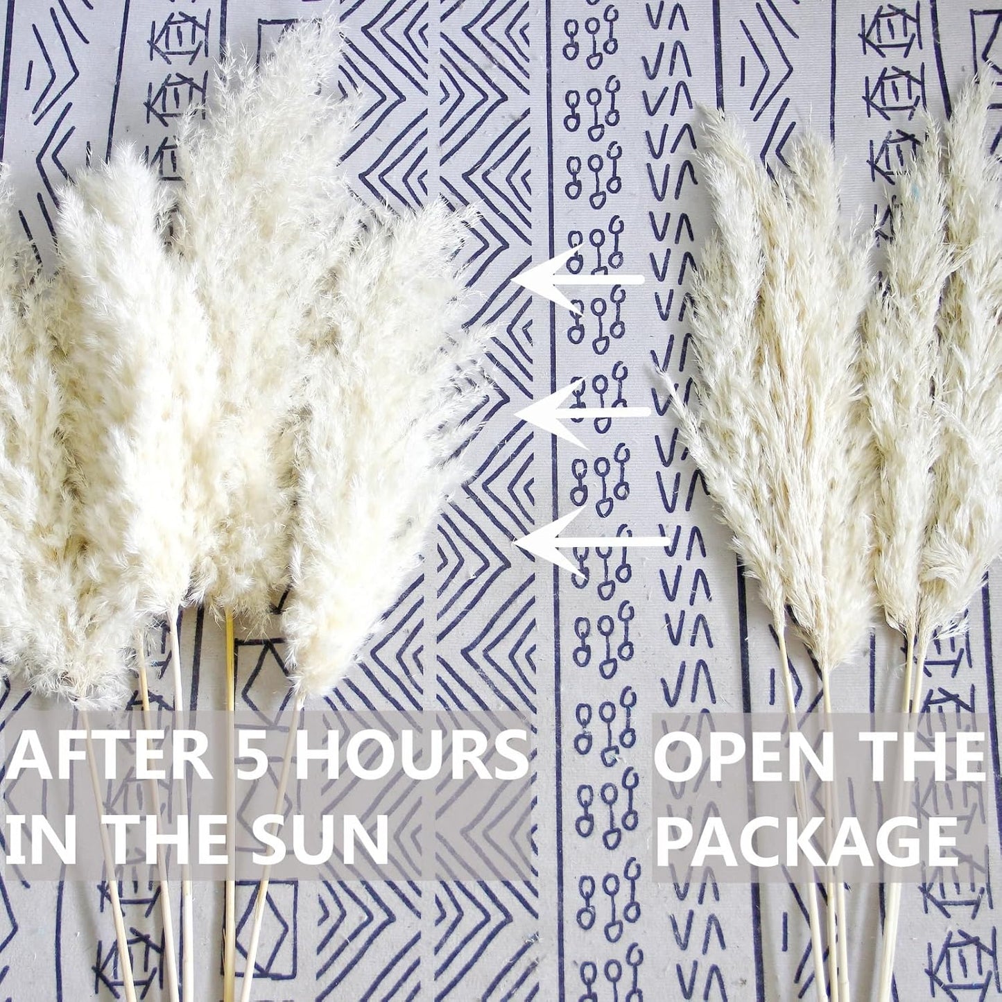 35-inch Tall White Pampas Grass Bouquet Decor - Boho Flowers and Feathers for Centerpieces, Perfect for Tall Floor Vase Fillers, Home Decor, Living Room, and Wedding Decor (20 Pcs)