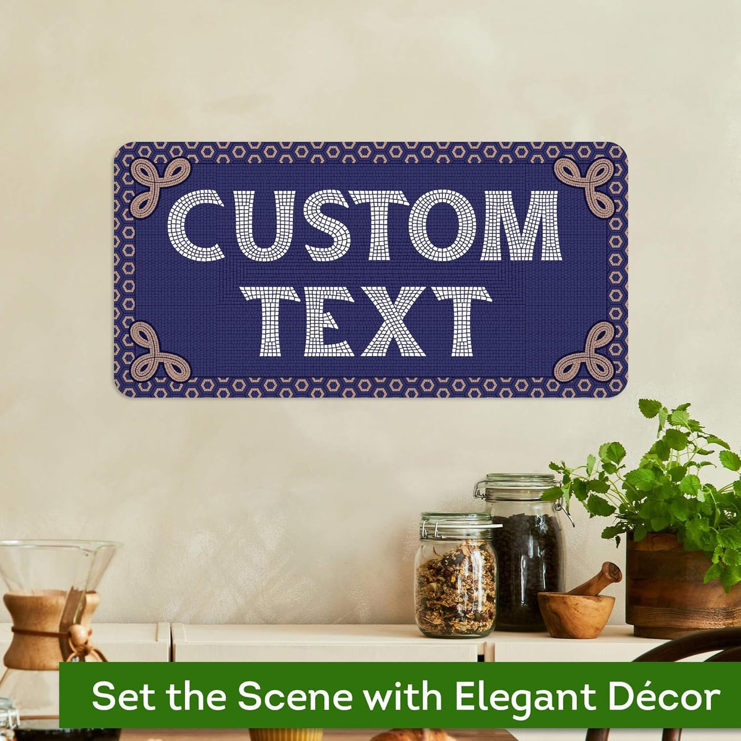 Custom Sign, Custom Street Sign, 11 Font Colors, 13 Font Styles, 4 Hole Options, 22 Sizes, 9x18 Inches, Rust Free DiBound, Fade Resistant, Made in USA by My Sign Center (Fauxsaic 1)