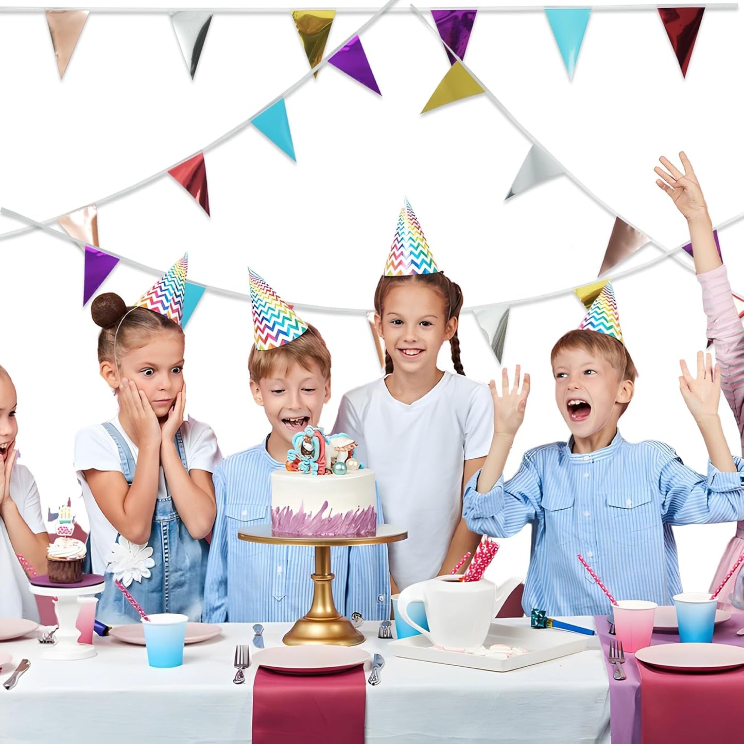 GREATRIL 48 Flags Decorative Pennant Banner, Party Decoration (Colorful)