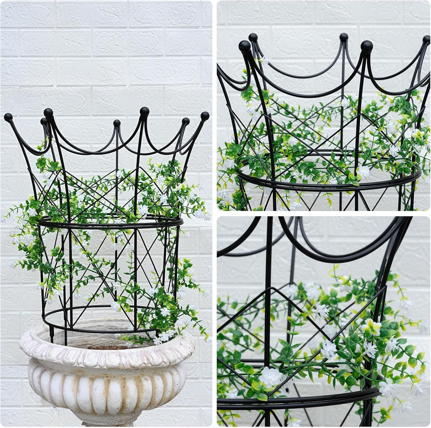 Large Obelisk Trellis for Plant Supports 18.5in x 22.9in - Durable Metal Garden Support Cage for Peonies, Ideal for Indoor & Outdoor Use, Elegant Design, Easy to Install