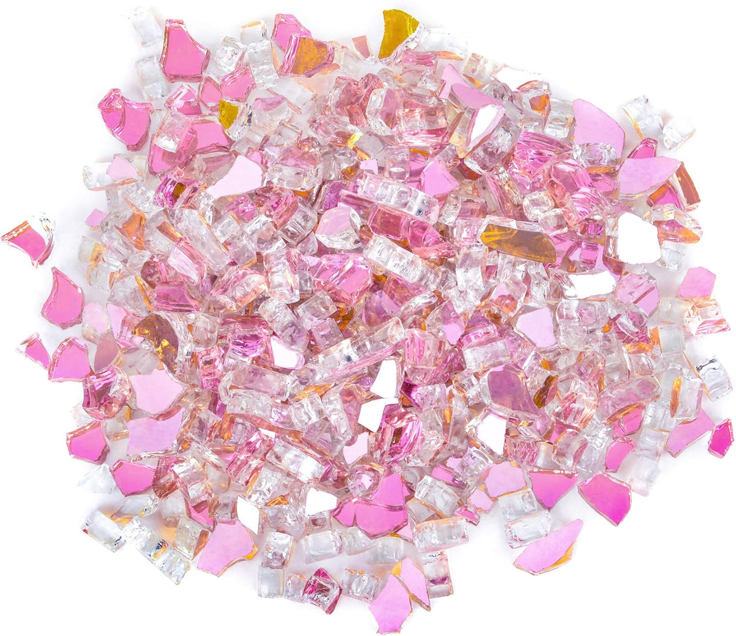 Stanbroil 10-Pound Reflective Tempered Fireplace Glass and Fire Pit Glass, Rose Gold, 1/2-Inch