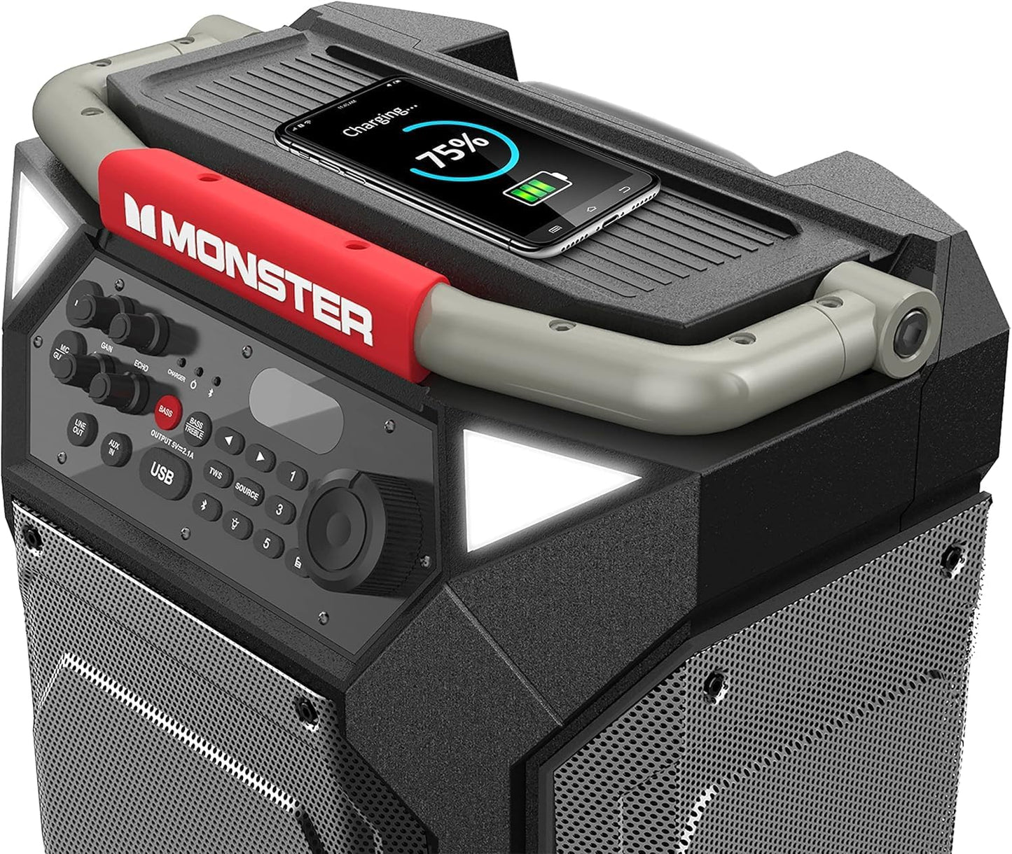 Monster Rockin’ Roller 270 Indoor/Outdoor Portable Bluetooth Speaker | up to 200W of 270 Degree Sound & up to 100 Hours of Playtime