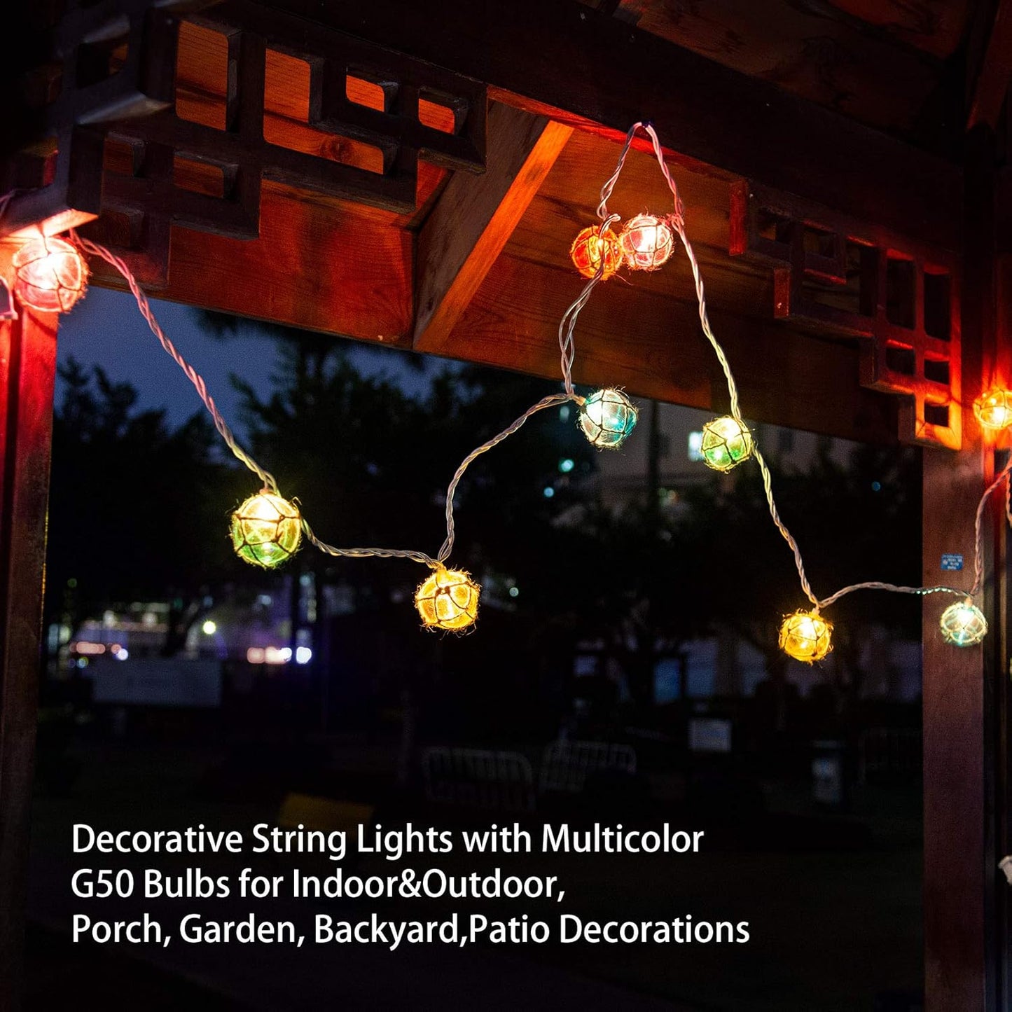 Nautical Fishing Float String Lights, Beach Themed Buoy Lights Set of 10 Multicolor String Lights for Indoor Home Decor and Outdoor Patio Decorations
