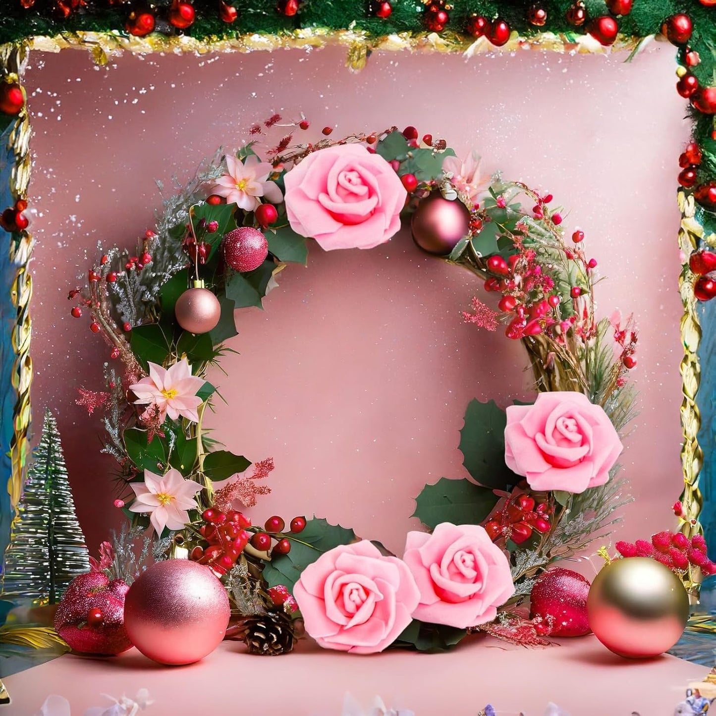 Juvale Pink Roses Artificial Flowers - 100 Pack, 3 in Stemless Foam - Bulk Artificial Blooms for Wedding Decor, Centerpiece Table Decorations & DIY Floral Arrangements