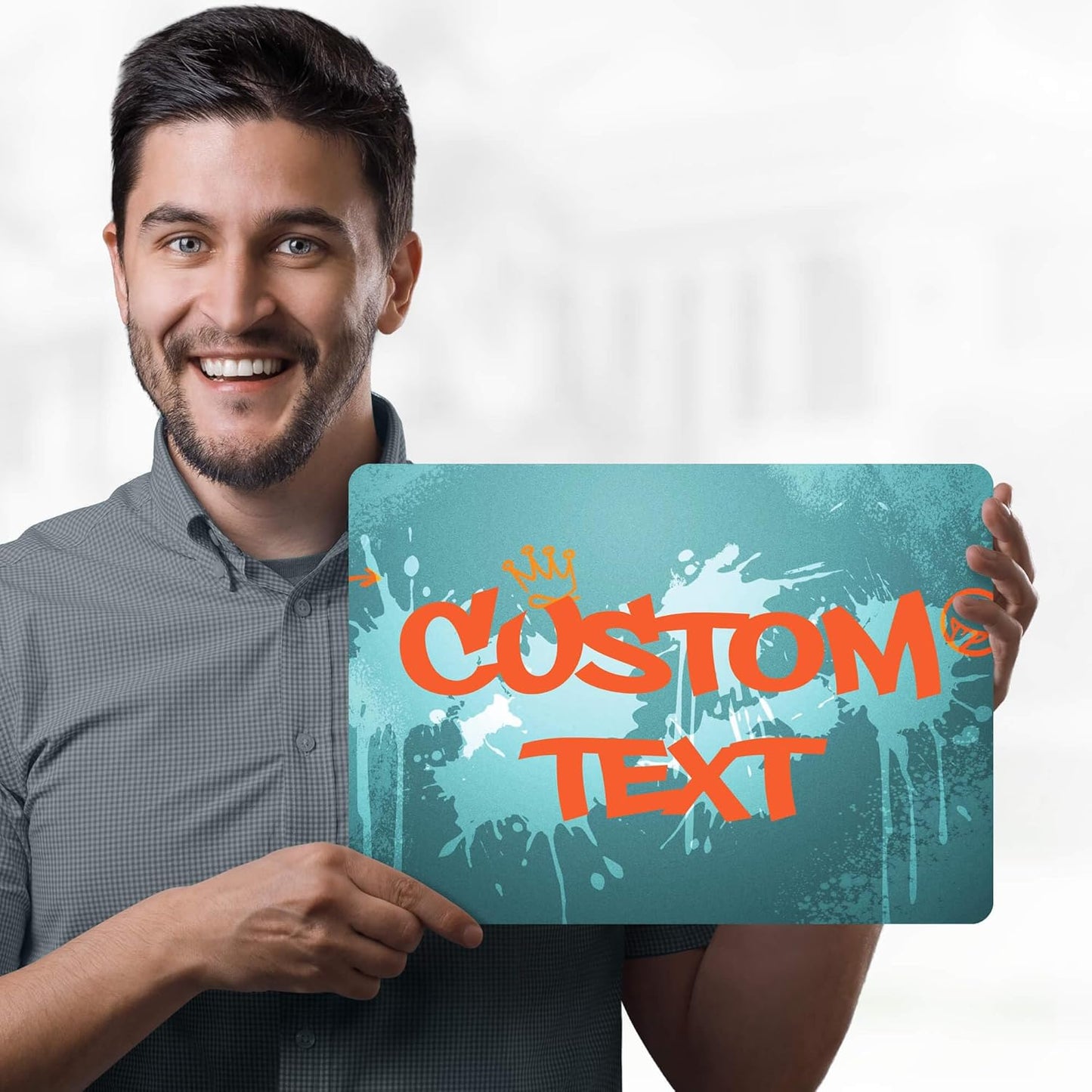 Custom Sign, Custom Street Sign, 11 Font Colors, 13 Font Styles, 4 Hole Options, 22 Sizes, 10x14 Inches, Rust Free DiBound, Fade Resistant, Made in USA by My Sign Center (Graffiti)