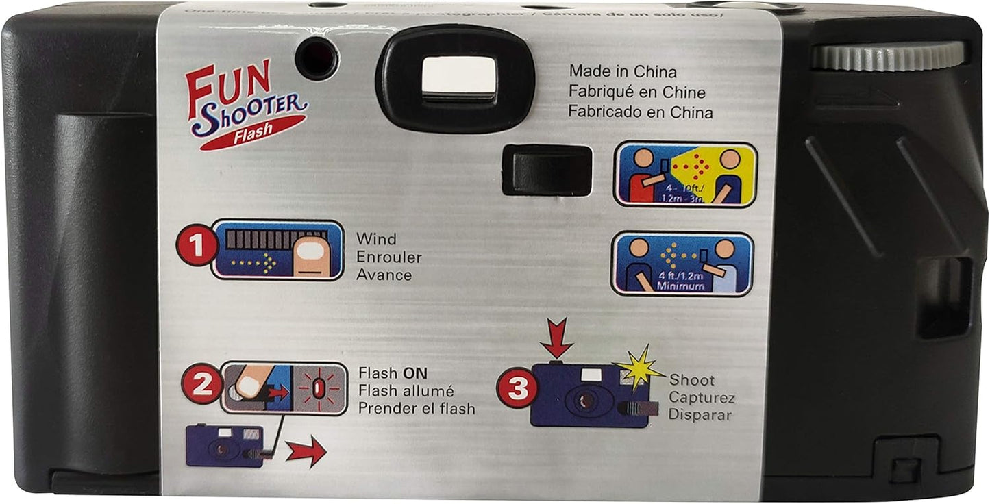 1 Shot Disposable Camera – 35mm One-Time-Use Camera – Single Use Camera with Flash – ASA/ISO 400 Color Film – 27 Exposures – Film Camera Disposable for Party, Wedding, Travel – 2-Pack
