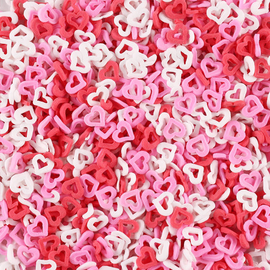 Sprinkles for cake decorating, 7 Ounces Valentine Sprinkles, Red/Pink/White Love Confetti Sprinkles for Cupcake, Cookies, Ice Cream Topper, Edible Cake Decorationss, Baking Desserts