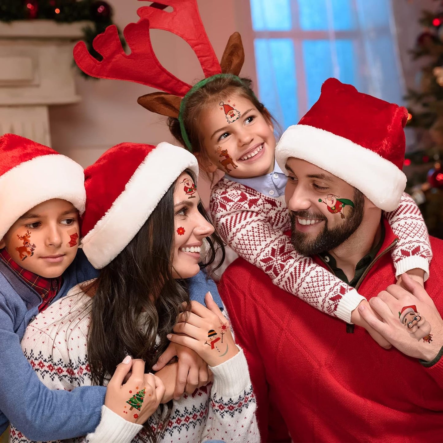 42 Sheets Christmas Temporary Tattoos for Kids - 260+ PCS Christmas Tattoos Cute Designs for Merry Christmas Party Favors, Stocking Stuffer, Christmas Eve Gift, Tree Lights, Santa for Christmas Party