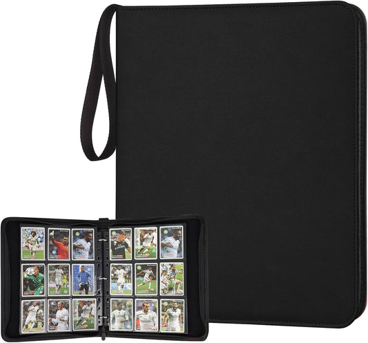 Trading Card Binder, Premium 9 Pocket Card Binder, 720 Double Sided Pocket PU Collection Binder, Collector Album, Card Holder for MTG, TCG, Sports Cards (Diamond Black)