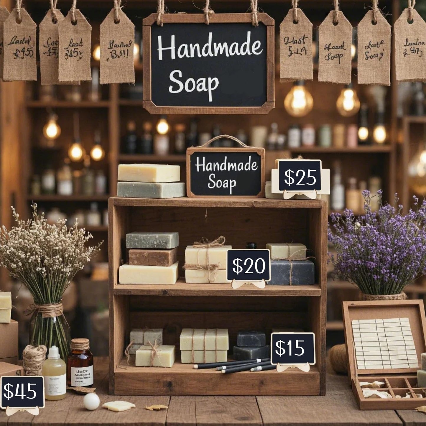 20 Pack Mini Chalkboard Signs with Easel Stand, Reusable Wooden Food Labels for Party Buffet, Blackboard Labels for Wedding, Table Numbers, Name Tags Place Cards (5 Markers and 20 Stickers Included)