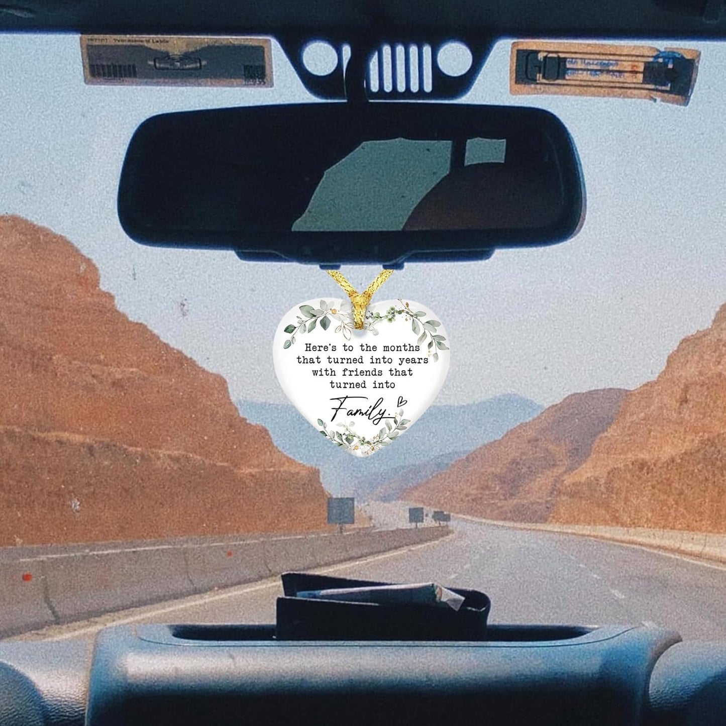 GOSSBY Friendship Ornament for Women for Friend - Friends That Turned into Family - Heart-Shaped Ceramic Xmas Decoration for Tree 2025