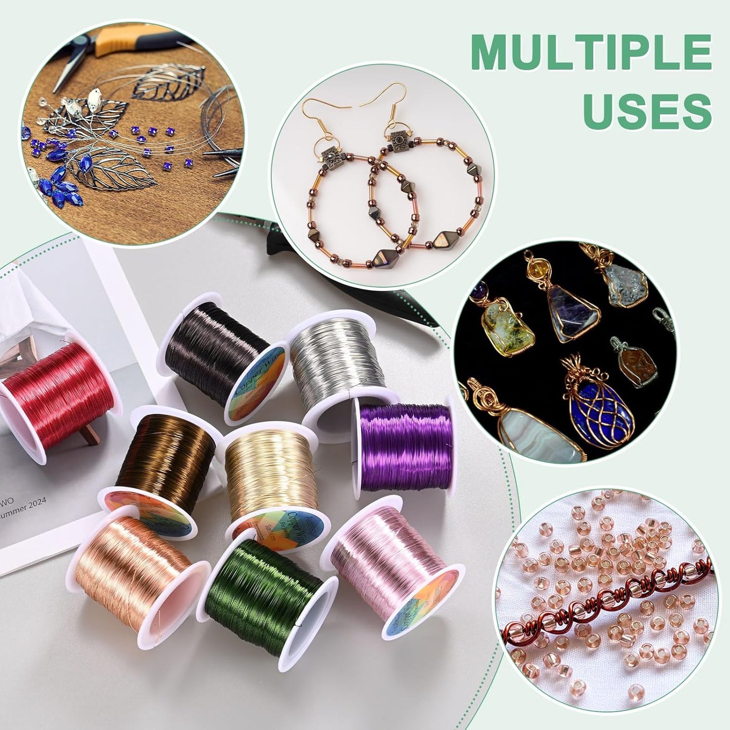 0.3mm Jewelry Wire, 28 Gauge 328FT Craft Wire Copper Beading Wire for Jewelry Making/Planting/Weaving/DIY Crafting, Soft Metal Wires [100M, Bronze Tone]