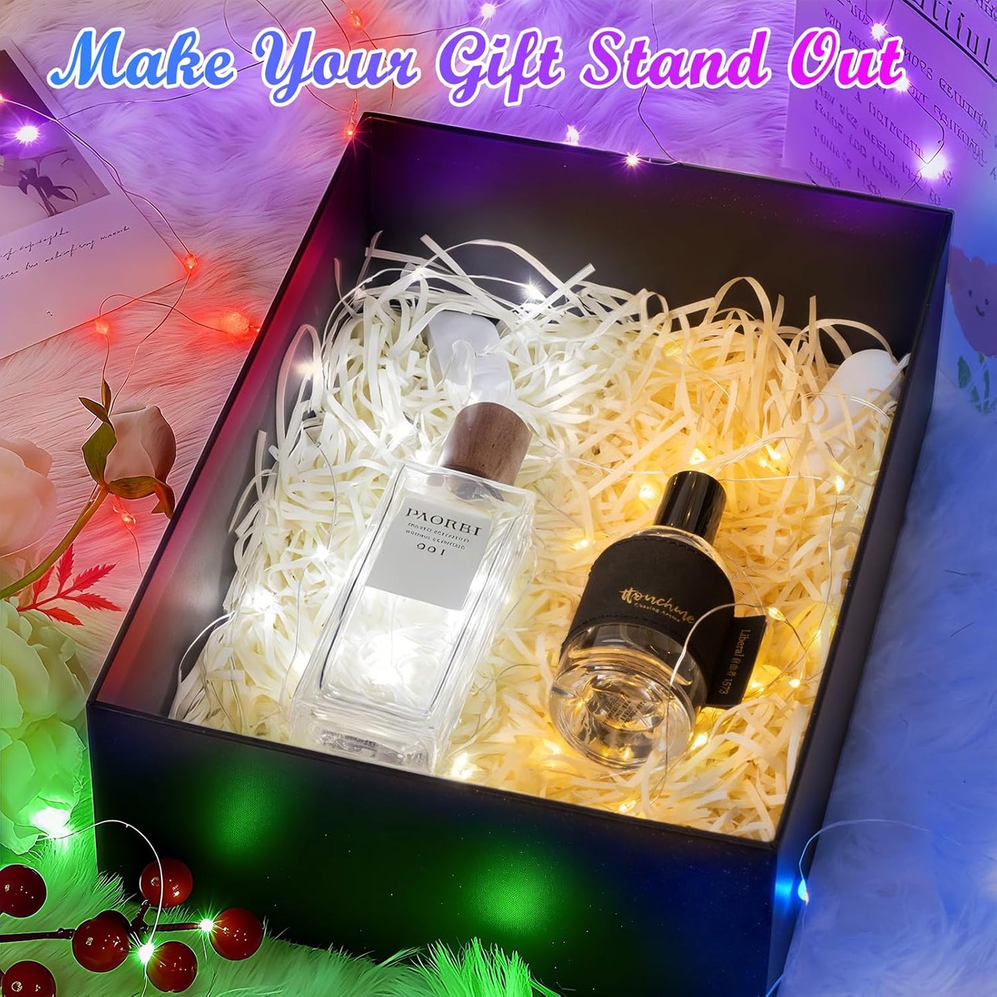 Lakumu 12 Pack Multi Color Led Fairy Lights Battery Operated - String Lights Waterproof Silver Wire 7 FT 20 Led Firefly Starry Moon Lights for DIY Christmas Decorations Mason Jar Party Wedding Decor