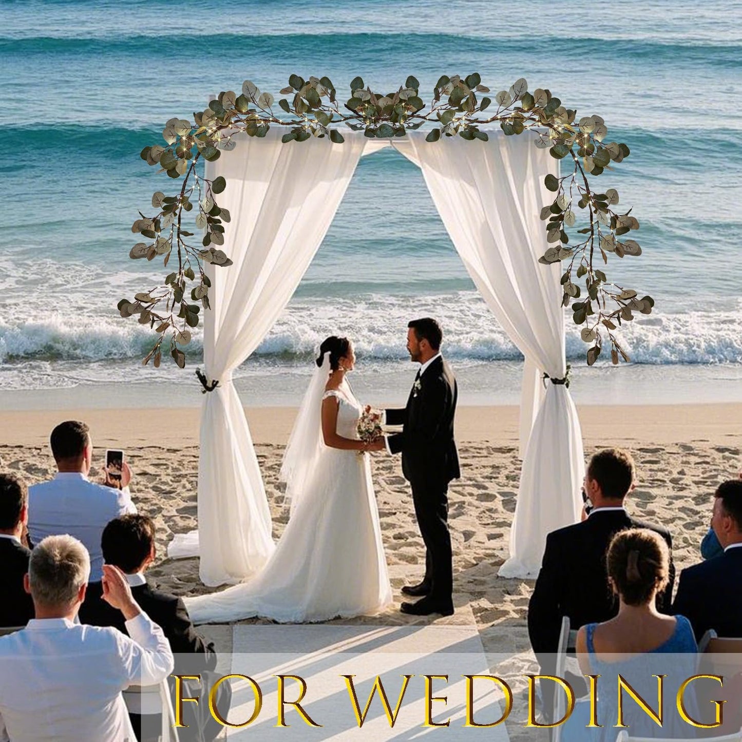 Birchlitland Decorative Garland Lights 6FT 96 LED Fairy Lights, Lighted Eucalyptus Twig Garlands with Timer Battery Operated for Bedroom Stairs Party and Holiday Decor Indoor Outdoor