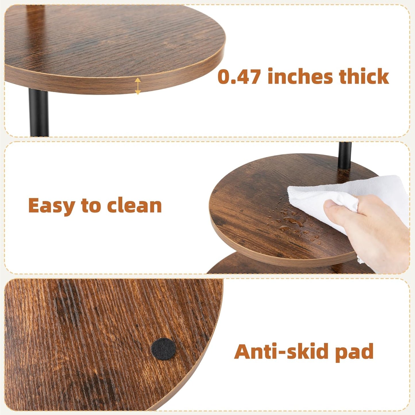 2 Packs Wooden Cupcake Stand, 3 Tier Large Cupcake Tower Stand 50 Cupcakes, Dessert Stand Cupcake Display Stand Cupcake Tower for Party, Wedding, Birthday, Farmhouse Decor