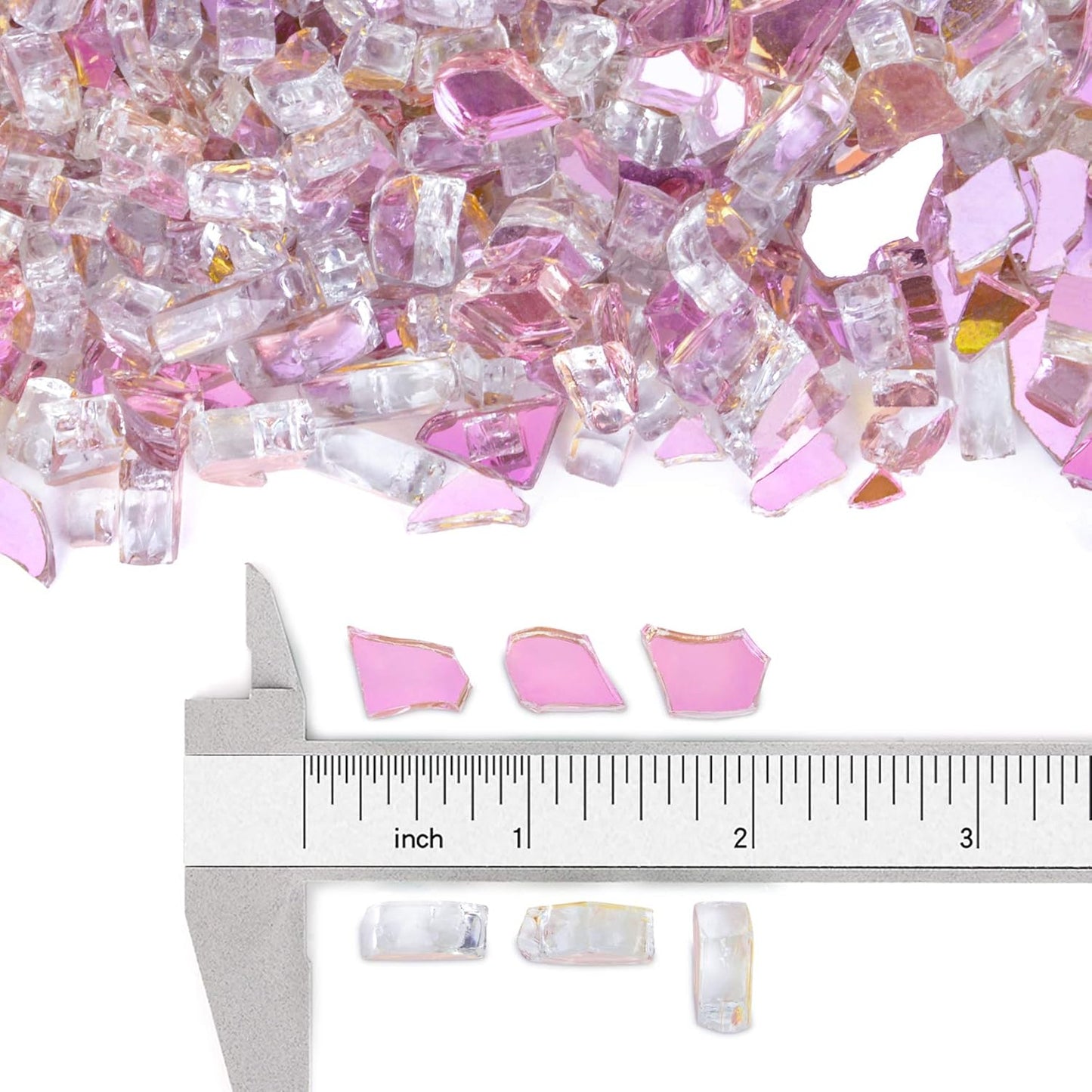 Stanbroil 10-Pound Reflective Tempered Fireplace Glass and Fire Pit Glass, Rose Gold, 1/4-Inch