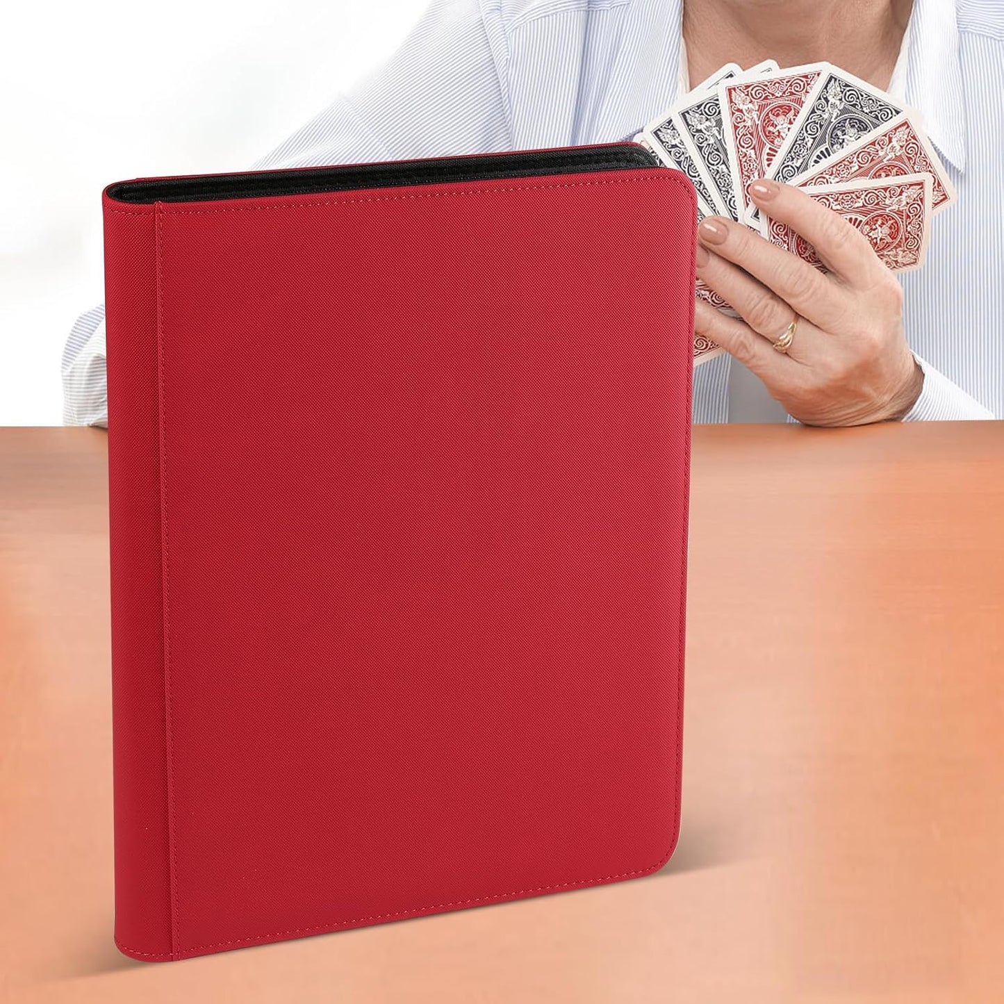 Trading Card Binder 12 Pocket, 720 Pockets Card Binders, Card Collection Binder, Card Album Folder for MTG, TCG, Sports Cards, Game Cards (Red)