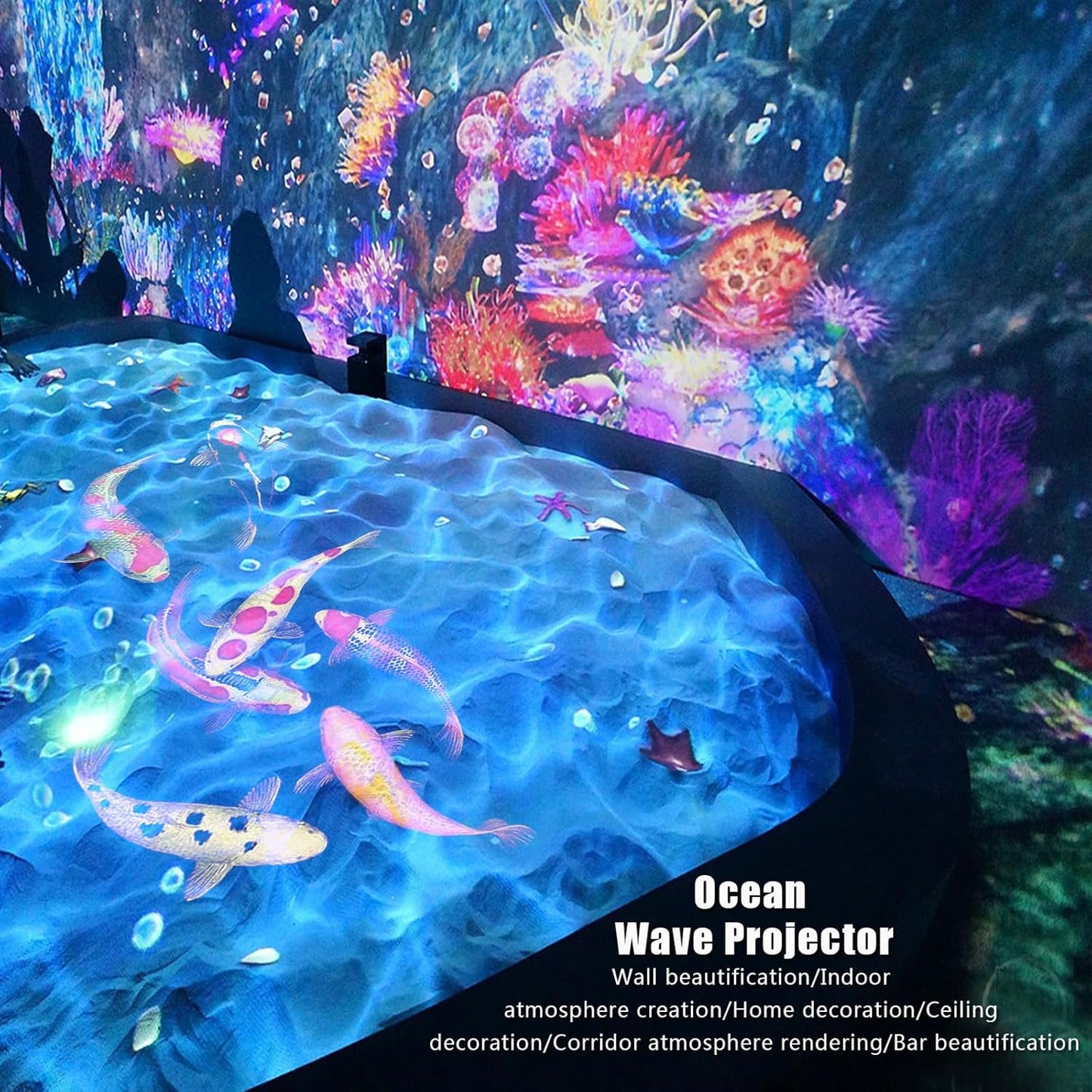 Party Lights Starry Sky Projector Ocean Wave Projector 3 in 1, DJ Dicso Ball Home Light with Remote Control, Suitable Parties Night Light Bedroom Home Theater Ceiling Room Decor Magic Corridor