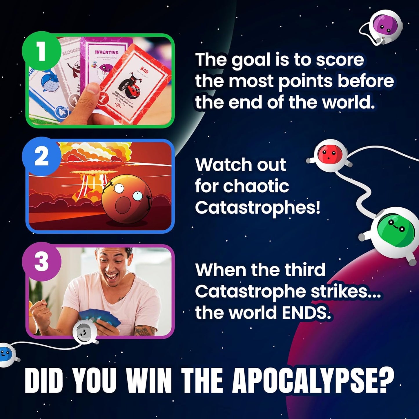 Doomlings - A Delightful Card Game for The End of The World - Best New Strategy Card Game for Adults, Kids, & Teens | 2-6 Players | Perfect for Families and Travel | Easy to Learn (Base Edition)