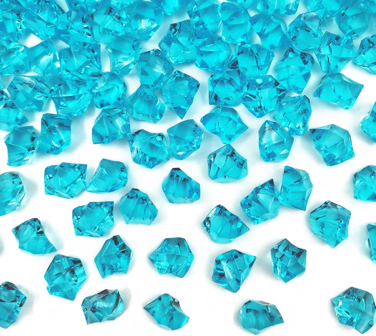 Vase Fillers for Home Decor, Fake Crushed Ice Cubes, Vase Fillers, 150 pcs Reusable Fake ice Cubes for Photography Accessories Props Decoration(0.86 * 0.62inch,Blue)