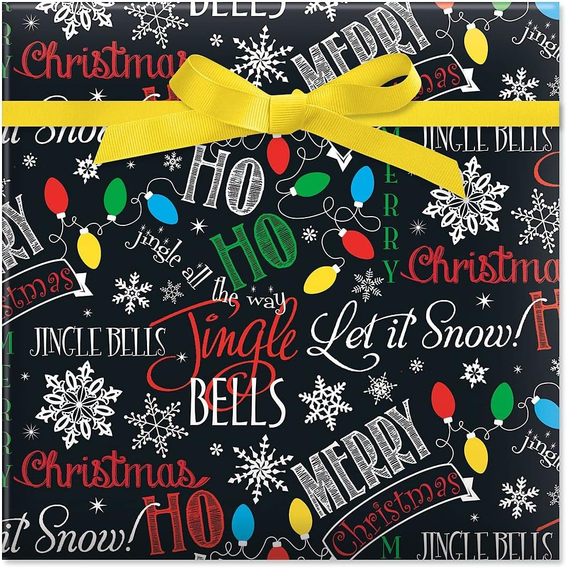 Current Let It Snow Christmas Rolled Wrapping Paper - Premium Jumbo 23-Inch x 32-Foot Gift Wrap Roll, 61 Square Feet Total