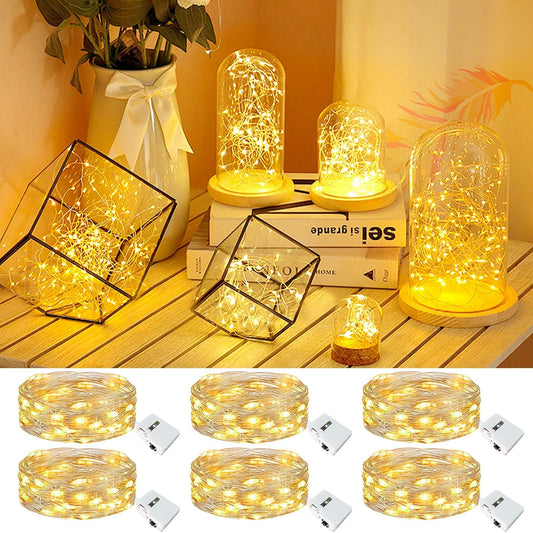 kolpop 6 Pack LED Fairy Lights Battery Operated, Mini Twinkle String Lights Battery Powered Waterproof for Christmas Mason Jars Party