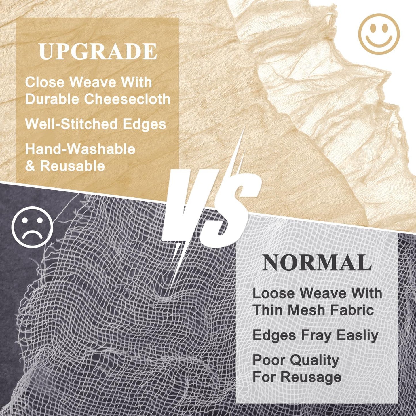 Asee'm 12pcs Cheesecloth Table Runner 120 Inches Long Sand Boho Gauze Cheese Cloth Runner 10FT Rustic Sheer Table Runners for Christmas Wedding Party Baby Shower Spring Easter Decoration