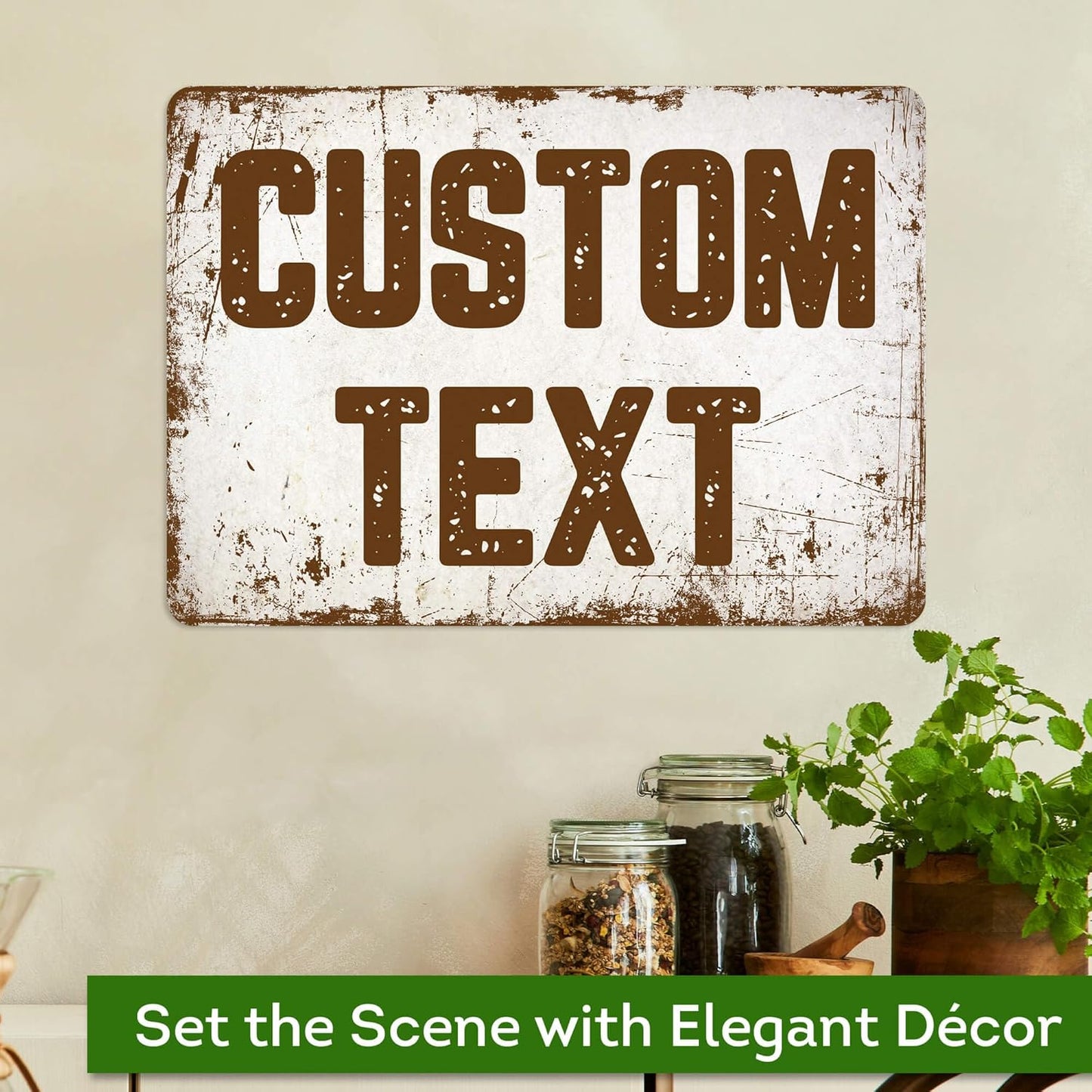 Custom Sign, Custom Street Sign, 11 Font Colors, 13 Font Styles, 4 Hole Options, 22 Sizes, 10x14 Inches, Rust Free DiBound, Fade Resistant, Made in USA by My Sign Center (Rustic)