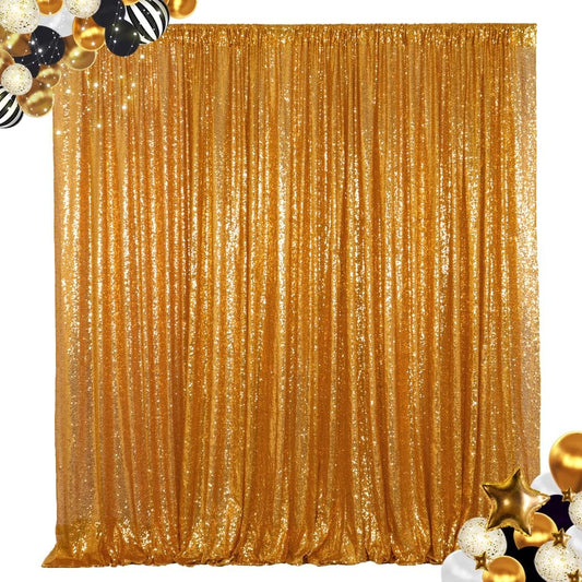 ShiDianYi 20FTX10FT Gold Sequin Photo Backdrop, Select Your Size,Wedding Photo Booth,Photography Background,Ceremony Backgrounds