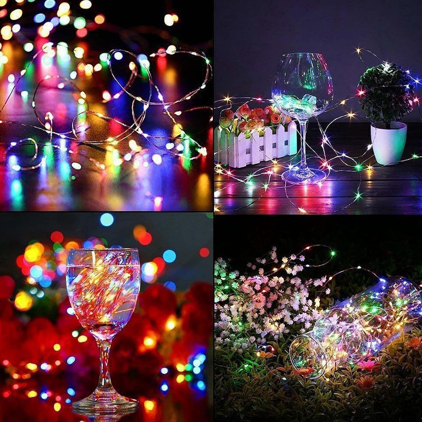 kolpop 30 Pack LED Fairy Lights Battery Operated, Mini Twinkle String Lights Battery Powered Waterproof for Christmas Mason Jars Party,Multicolour