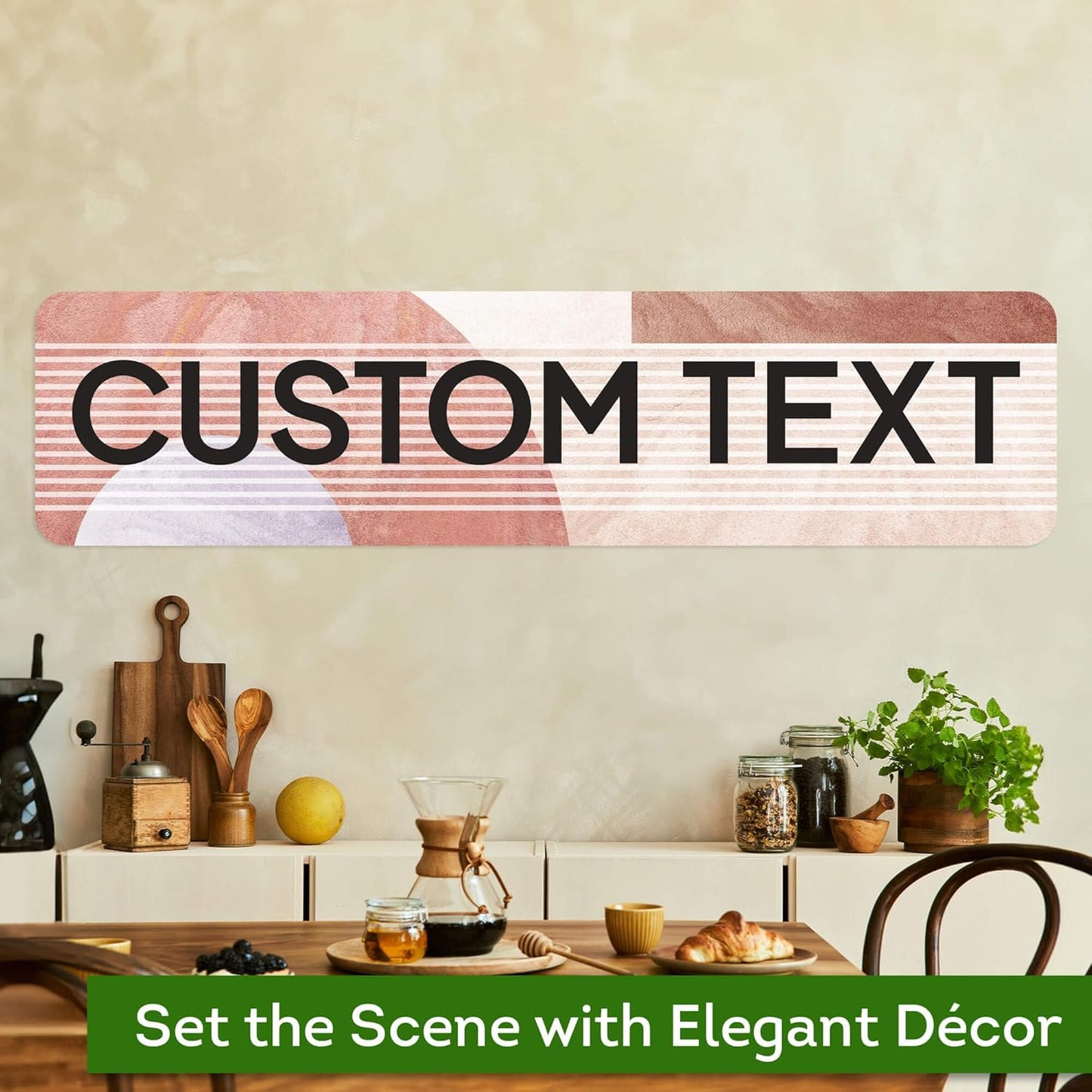 Custom Sign, Custom Street Sign, 11 Font Colors, 13 Font Styles, 4 Hole Options, 22 Sizes, 12x48 Inches, Rust Free DiBound, Fade Resistant, Made in USA by My Sign Center (Mid-Century Modern 1)