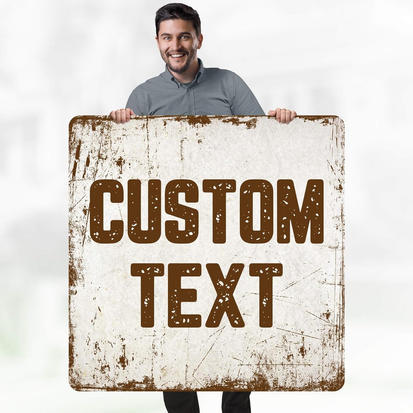 Custom Sign, Custom Street Sign, 11 Font Colors, 13 Font Styles, 4 Hole Options, 22 Sizes, 36x36 Inches, Rust Free DiBound, Fade Resistant, Made in USA by My Sign Center (Rustic)