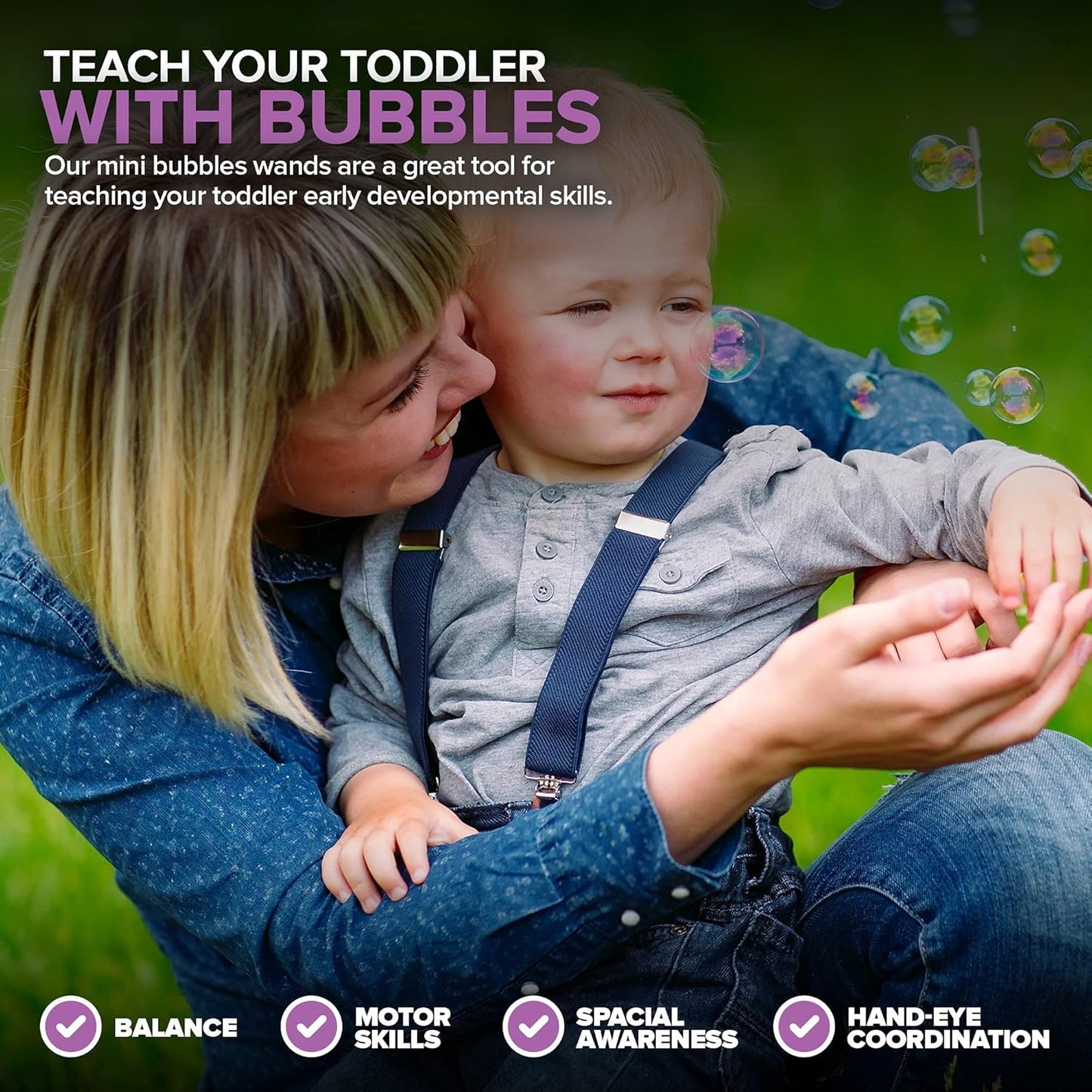 Wedding Bubbles Bulk - White Heart Top Wands (100 Count) Individual Mini Bubble Wand Favors for Weddings, Celebration Party Favor for Guests - Stock Your Home