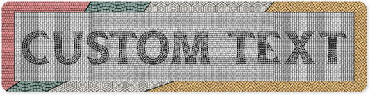 Custom Sign, Custom Street Sign, 11 Font Colors, 13 Font Styles, 4 Hole Options, 22 Sizes, 3x12 Inches, Rust Free DiBound, Fade Resistant, Made in USA by My Sign Center (Fauxsaic 2)