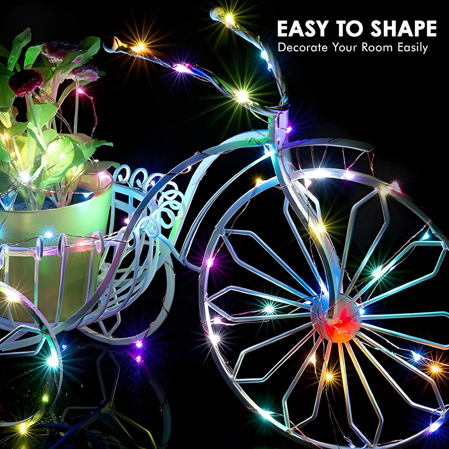 12 Pack Fairy Lights Battery Operated String Lights，7FT 20LED Waterproof Silver Wire Christmas Lights Outdoor,Firefly Mini Lights for Bedroom Party Birthday Wedding Home Decor