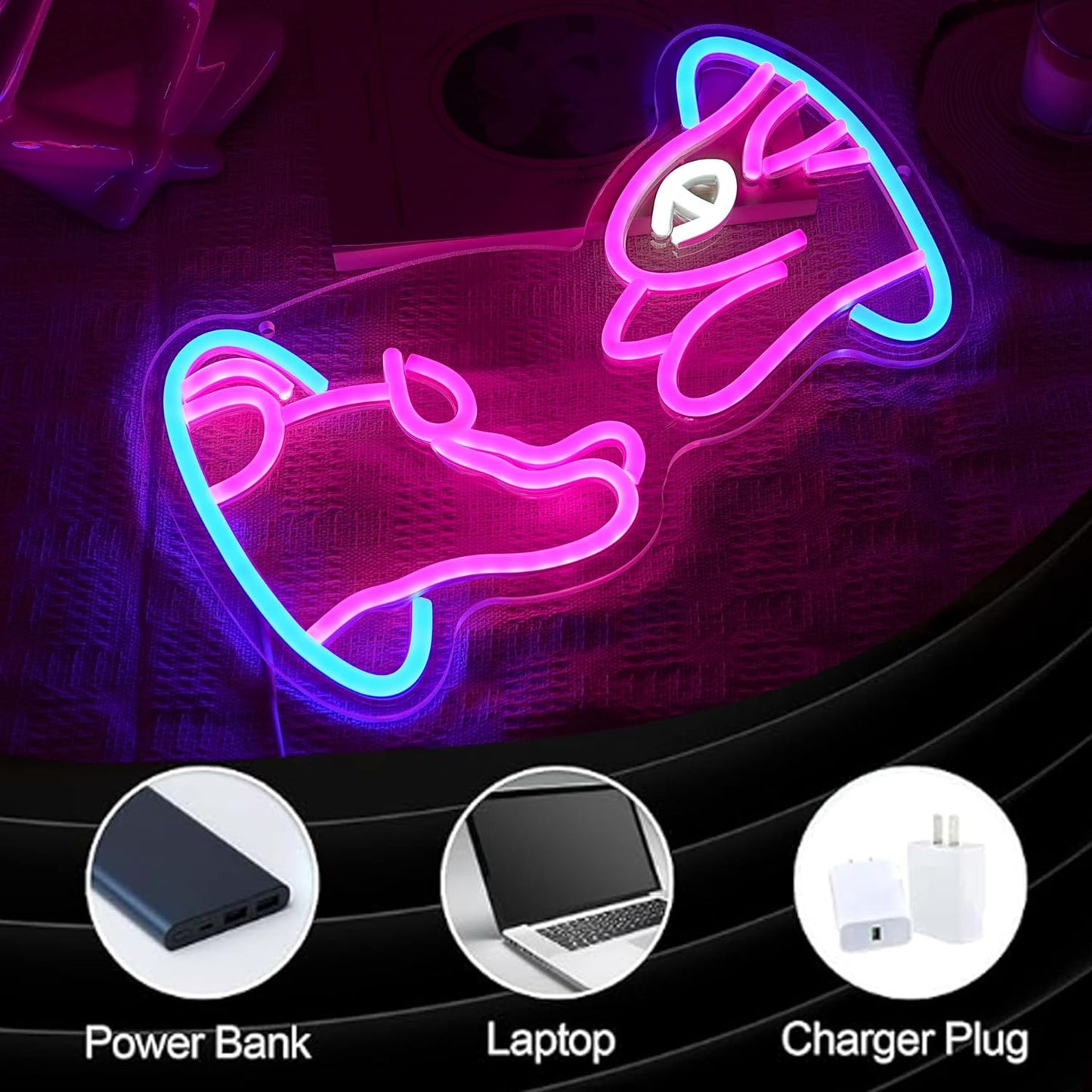 Easter Bunny Neon Sign Trendy Bunny Crossing Hole LED Light Sign for Wall Decor Dimmable Pink Rabbit Neon Light Sign for Bedroom Classroom Bar Man Cave Birthday Party Easter Gift Boy Girl